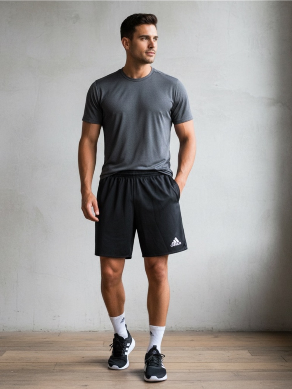 Adidas Men’s Athletic Shorts Size M Black Training Gym Running Sport Performance